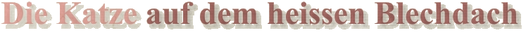 Die Katze auf dem heissen Blechdach